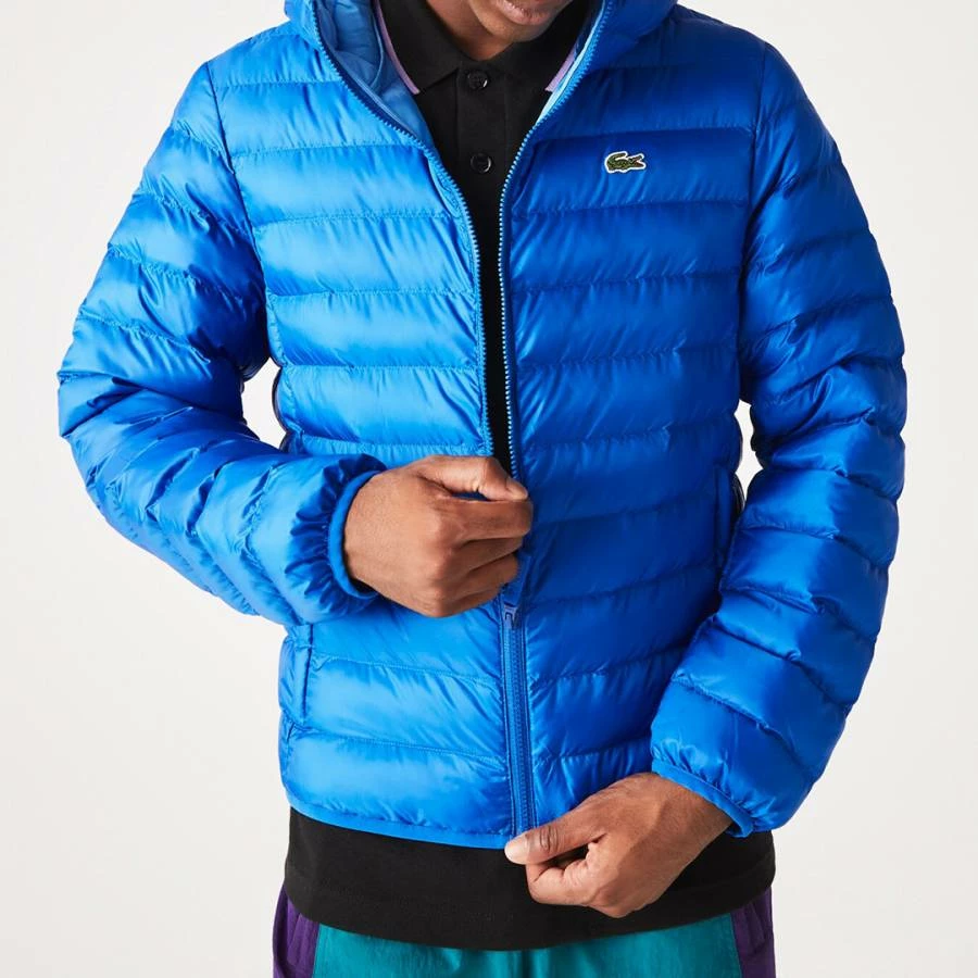 Lacoste Blue Quilted Hooded Jacket 3 Lacoste Blue Quilted Hooded Jacket