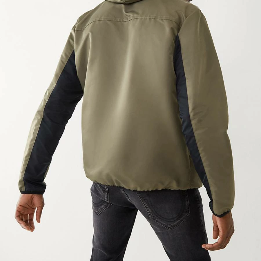 True Religion Khaki Hooded Windbreaker Jacket 4 True Religion Khaki Hooded Windbreaker Jacket - Image 2