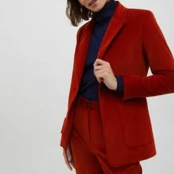 MAX & Co. Red Appende Cotton Blend Blazer