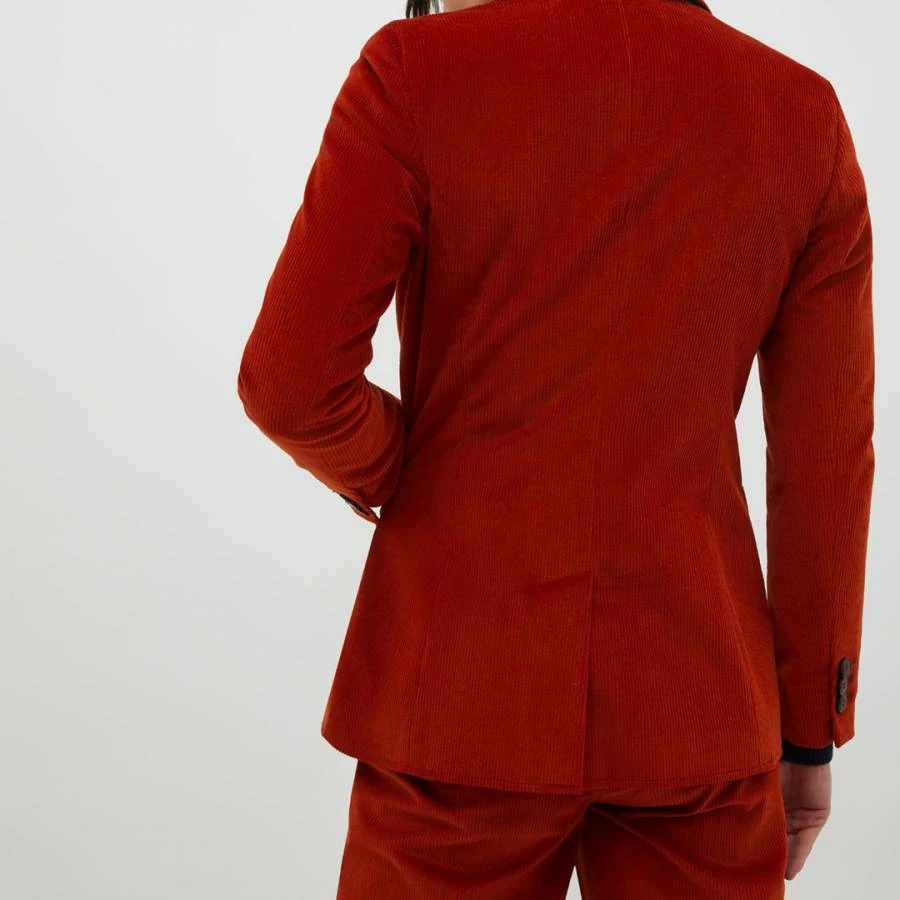 MAX & Co. Red Appende Cotton Blend Blazer 4 MAX & Co. Red Appende Cotton Blend Blazer - Image 2