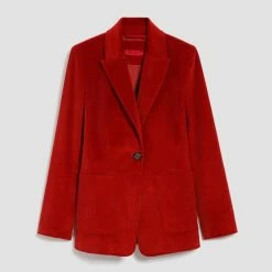 MAX & Co. Red Appende Cotton Blend Blazer 7 MAX & Co. Red Appende Cotton Blend Blazer -JacketsSale Sales 18360437 3