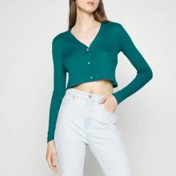 MAX & Co. Emerald Silvia Cotton Blend Cardigan