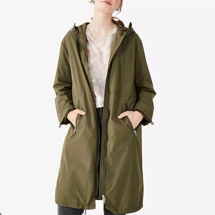 Hush Khaki Accona Lightweight Raincoat 3 Hush Khaki Accona Lightweight Raincoat