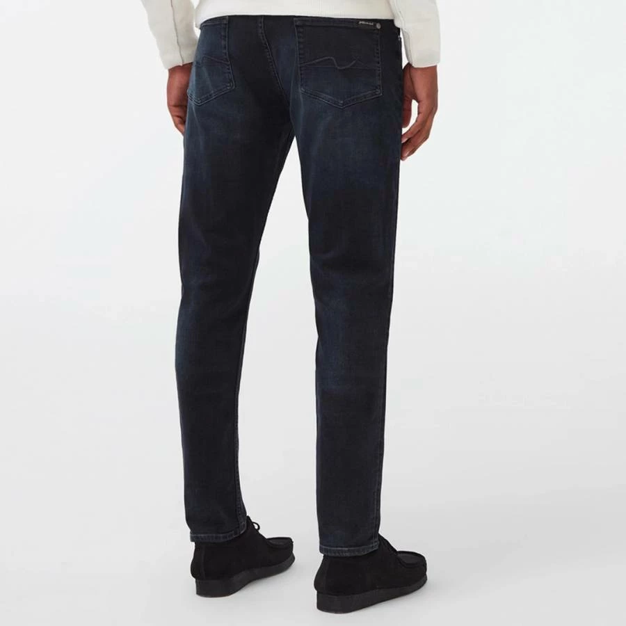 7 For All Mankind Dark Blue Slimmy Tapered Stretch Jeans 4 7 For All Mankind Dark Blue Slimmy Tapered Stretch Jeans - Image 2
