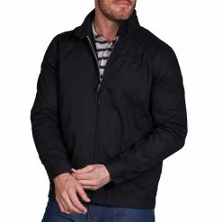 Raging Bull Black Cotton Harrington Jacket