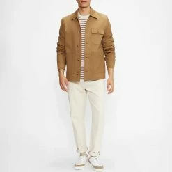 Ted Baker Ecru Peik Wide Fit Stretch Jean -JacketsSale Sales 18389724 3