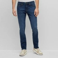 Boss Mid Blue Stretch Slim Jeans