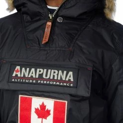 Anapurna Black Pull Over Parka Jacket -JacketsSale Sales canada peak 4 4 1